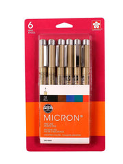 PEN PIGMA MICRON ASSORTED SET OF 6