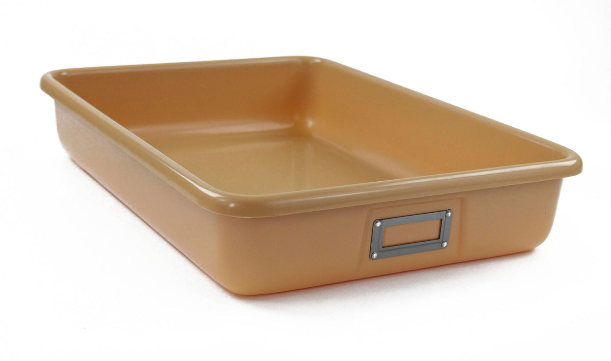 SHIRLEY KS TAN STORAGE BIN - 19 L X 13-3/4 W X 3-1/2 H - TAN - EACH