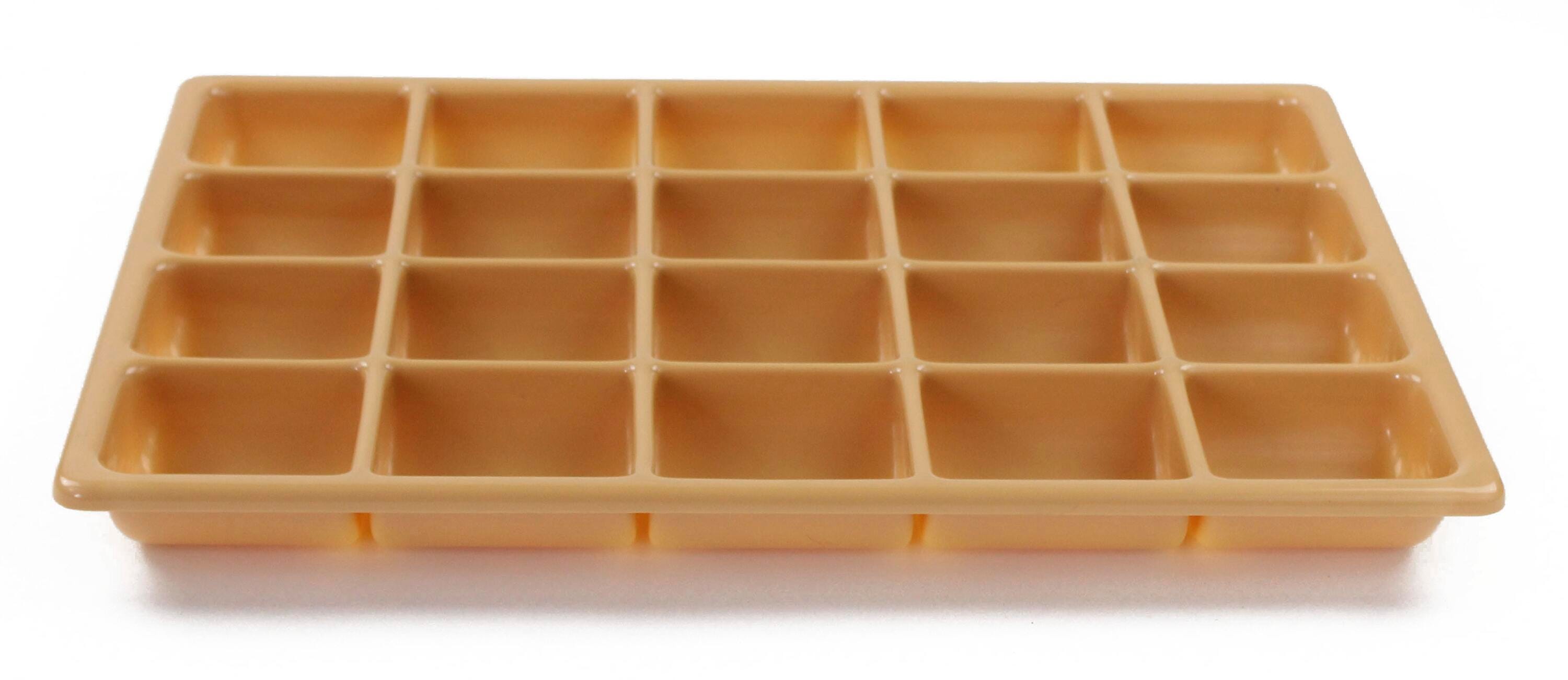 TRAY 17-1/2 X 12-1/4 X 1-1/2 IN 20 COMPARTMENT TAN