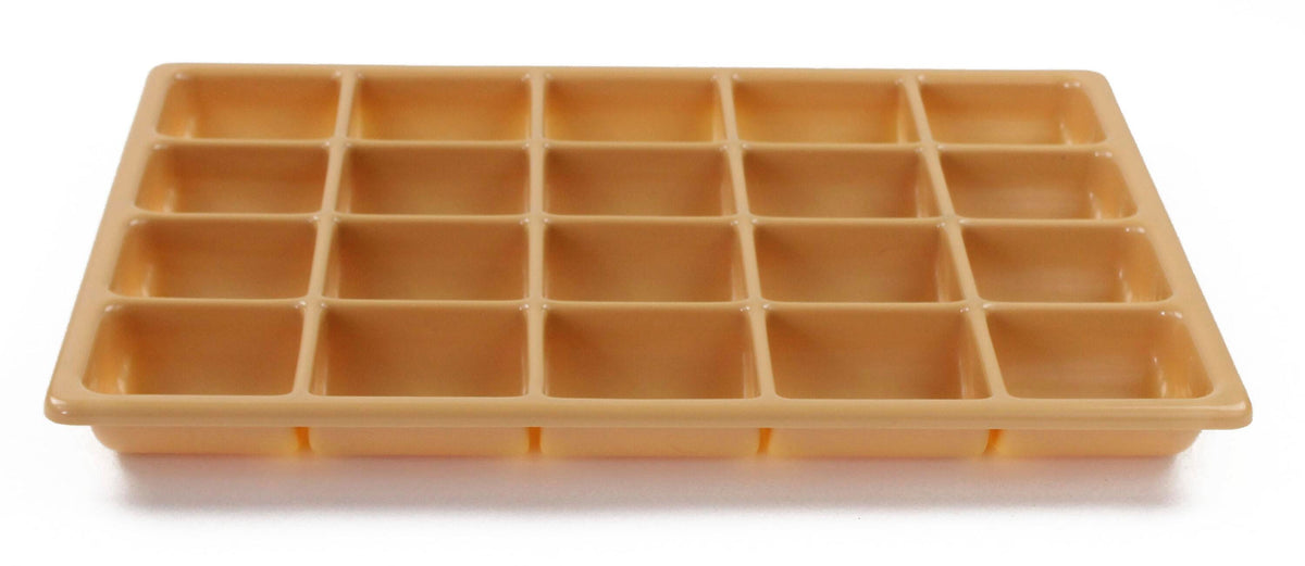 TRAY 17-1/2 X 12-1/4 X 1-1/2 IN 20 COMPARTMENT TAN