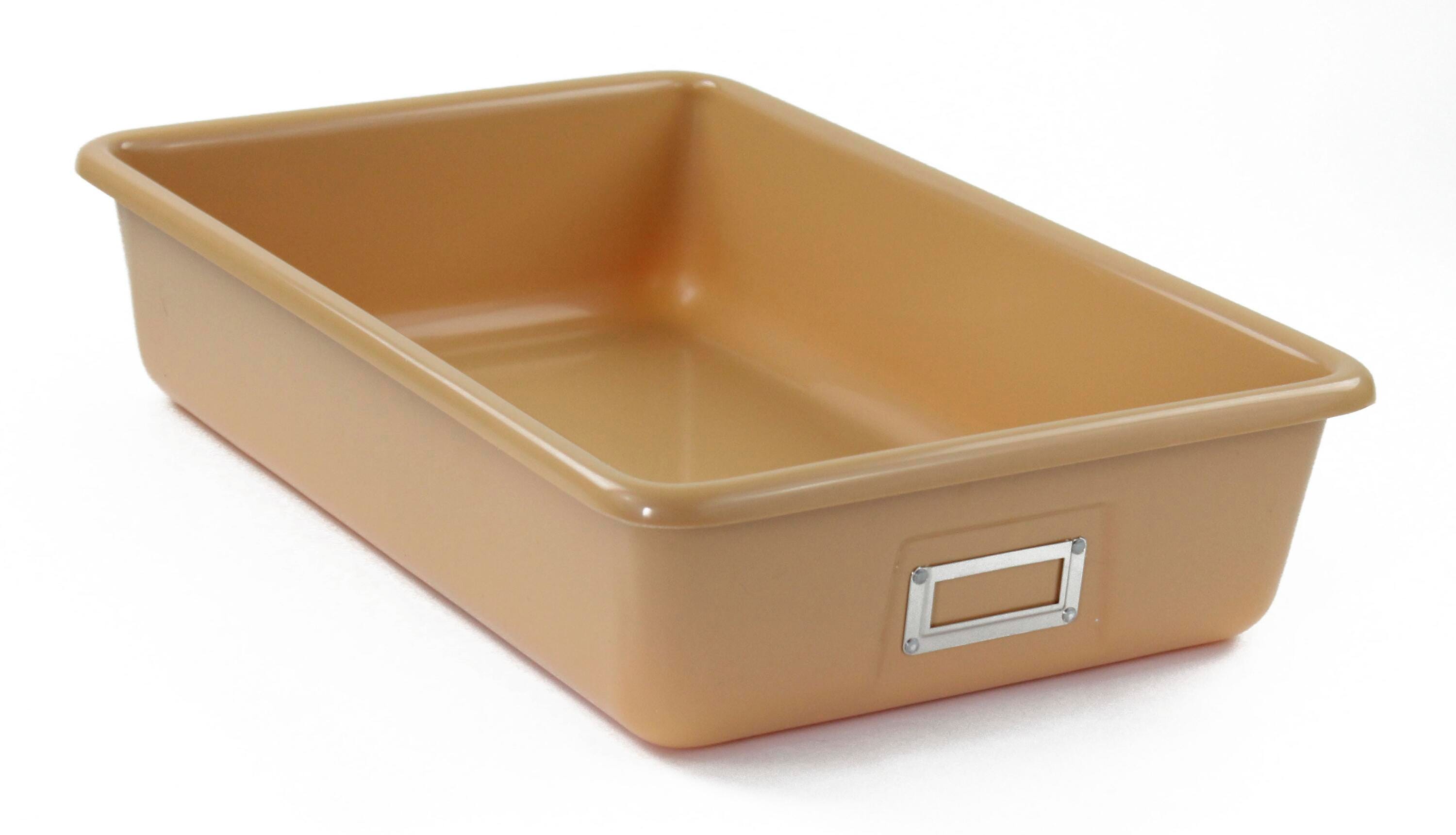 SHIRLEY KS T-142 STORAGE BIN - 19 L X 12-1/2 W X 4-3/8 H - TAN - EACH