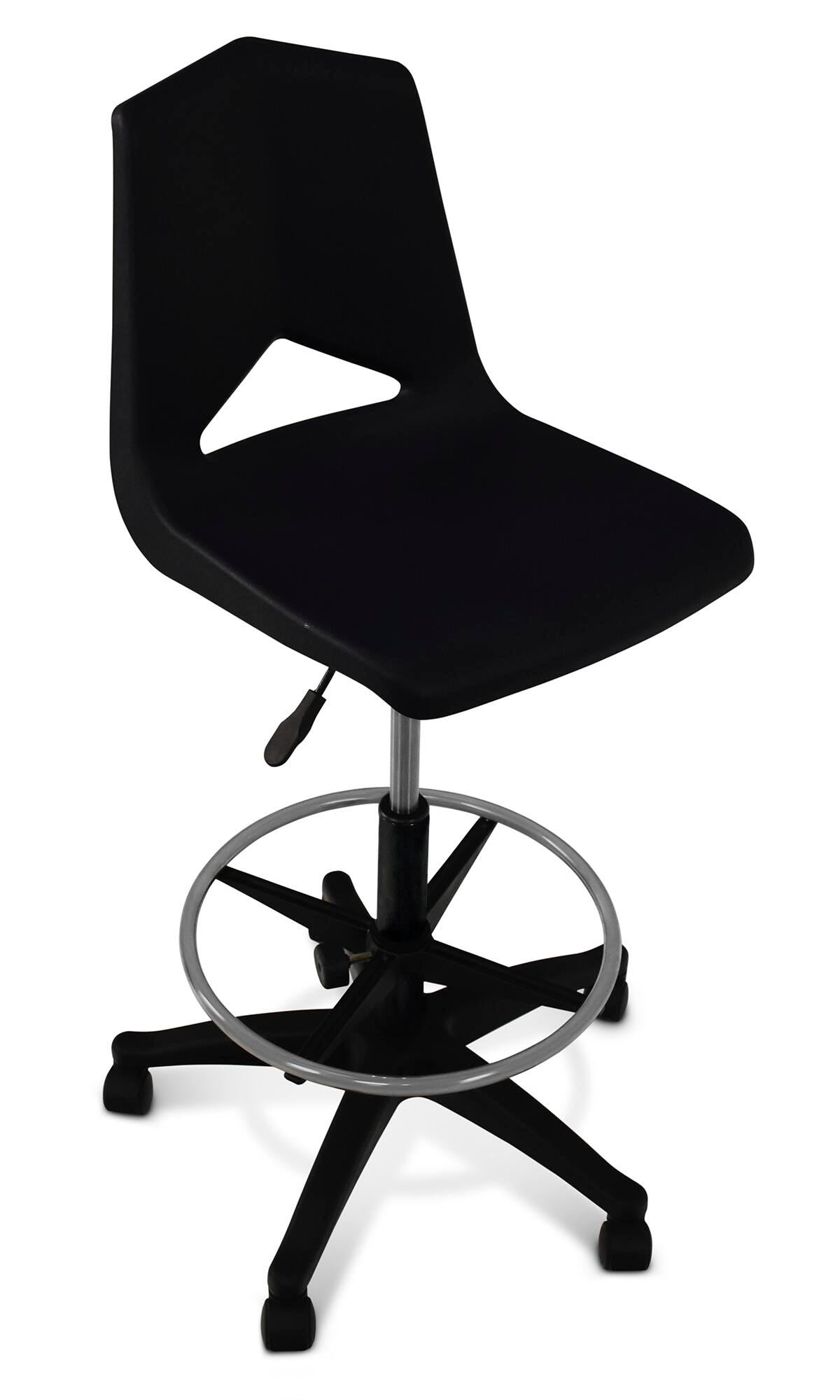 STOOL - CLASSROOM SELECT - ROYAL SEATING PNEUMATIC LIFT STOOL - A SHELL 24 TO 34 H IN - SPECIFY SEAT AND BACK COLOR