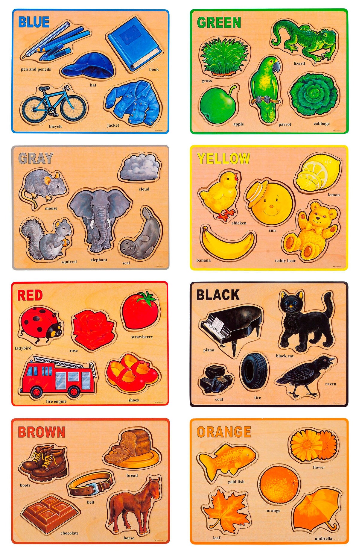 SMALL COLOR PUZZLE SET - SET OF 8