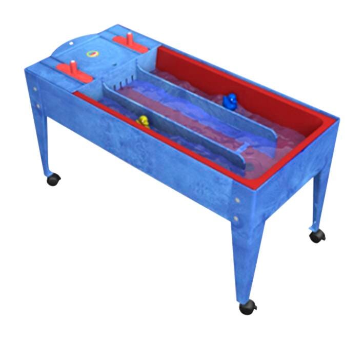 4 CASTER SAND AND WATER TABLE WITH WAVE RAVE ACTIVITY CENTER