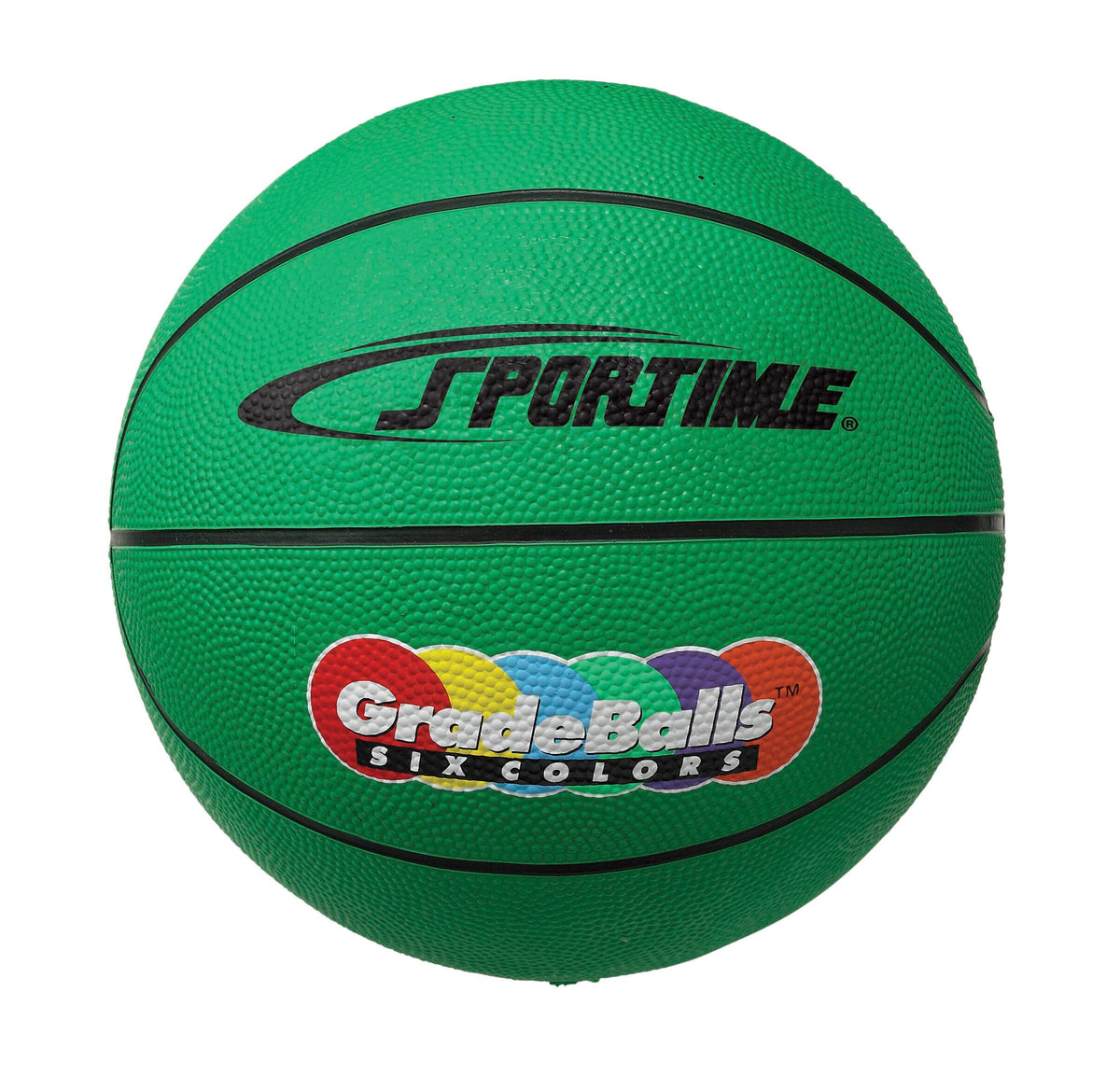 BALL BASKETBALL RUBBER 27 INCH JR SIZE 5 GREEN - SPORTIME