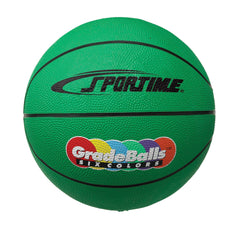 BALL BASKETBALL RUBBER 27 INCH JR SIZE 5 GREEN - SPORTIME