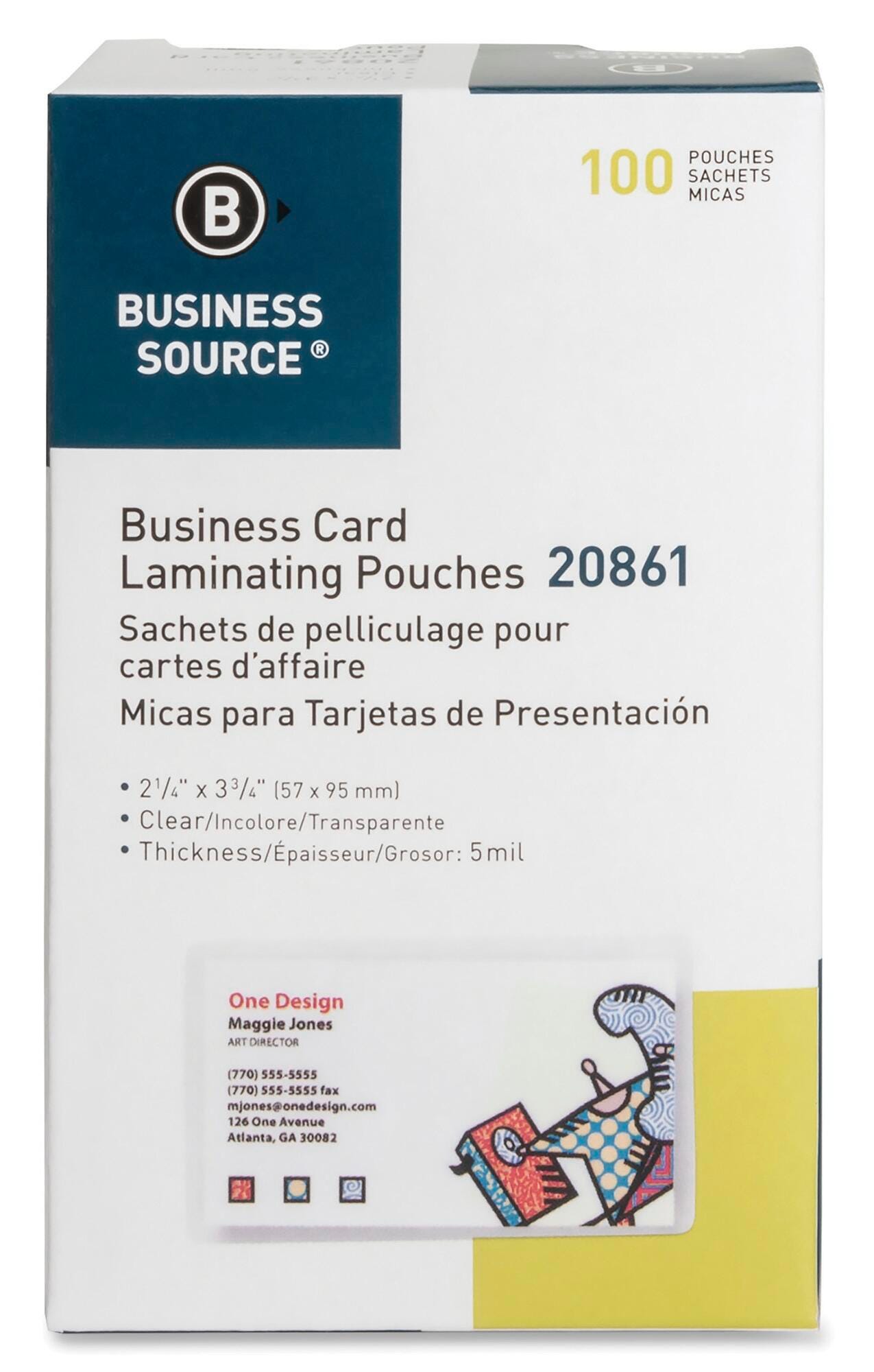 POUCH LAMINATE BSNCRD 5MIL- PACK OF 100- BSN20861