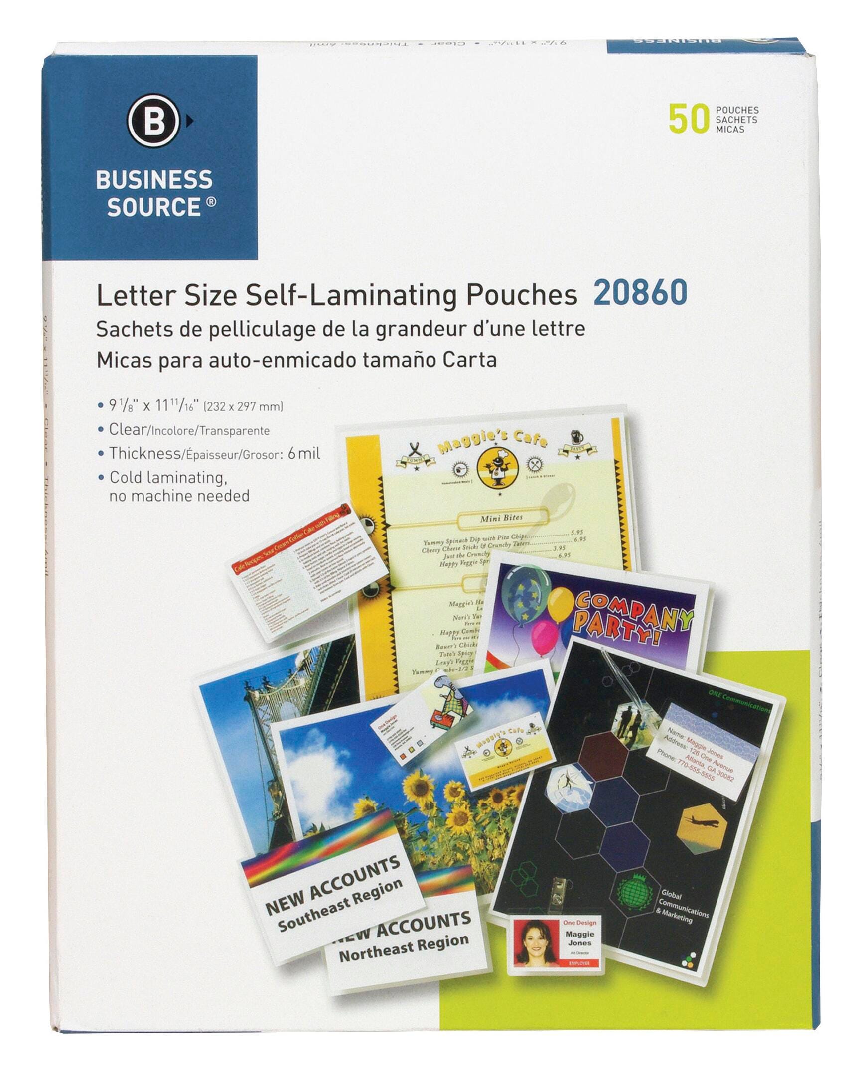 POUCH LAMIN ATE LETTER 6MIL- PACK OF 50- BSN20860