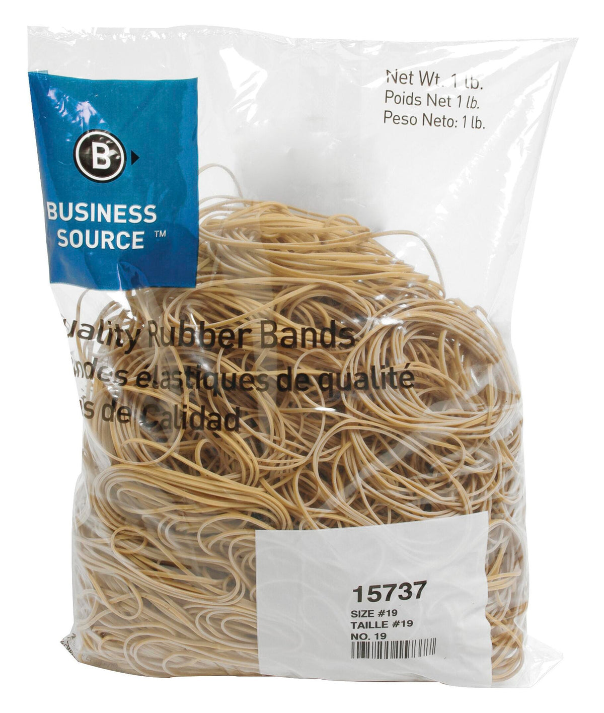 RUBBERBANDS SIZE NO. 19 1LB- PACK OF 1250- BSN15737
