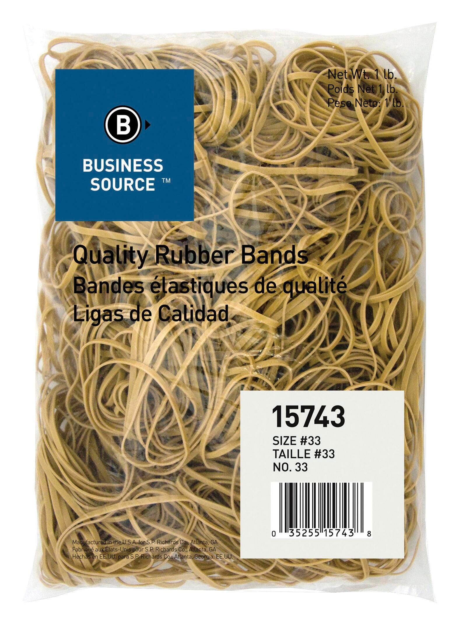 RUBBERBANDS SIZE NO. 33 1LB- PACK OF 600- BSN15743
