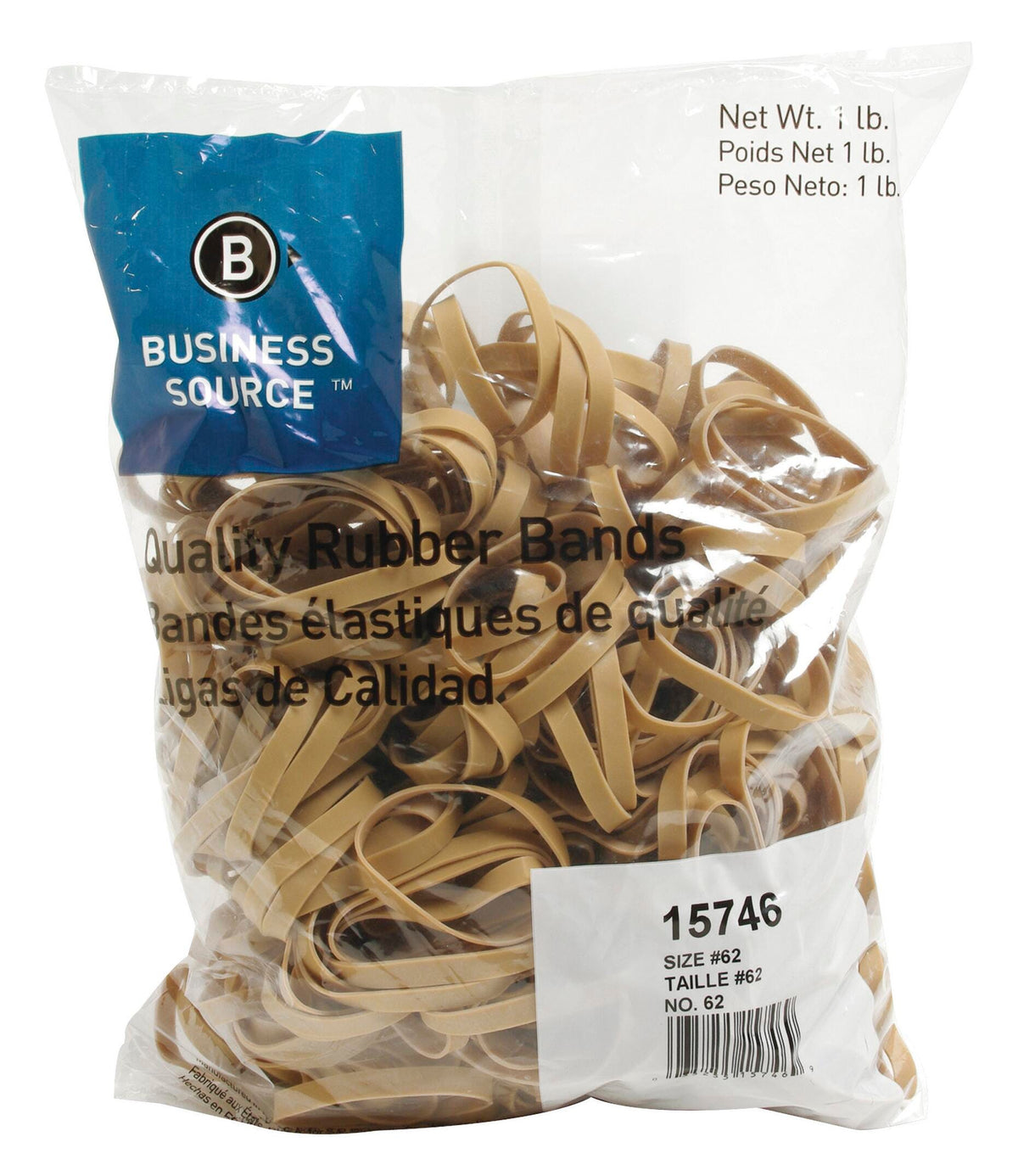 RUBBERBANDS SIZE NO. 62 1LB- PACK OF 450- BSN15746