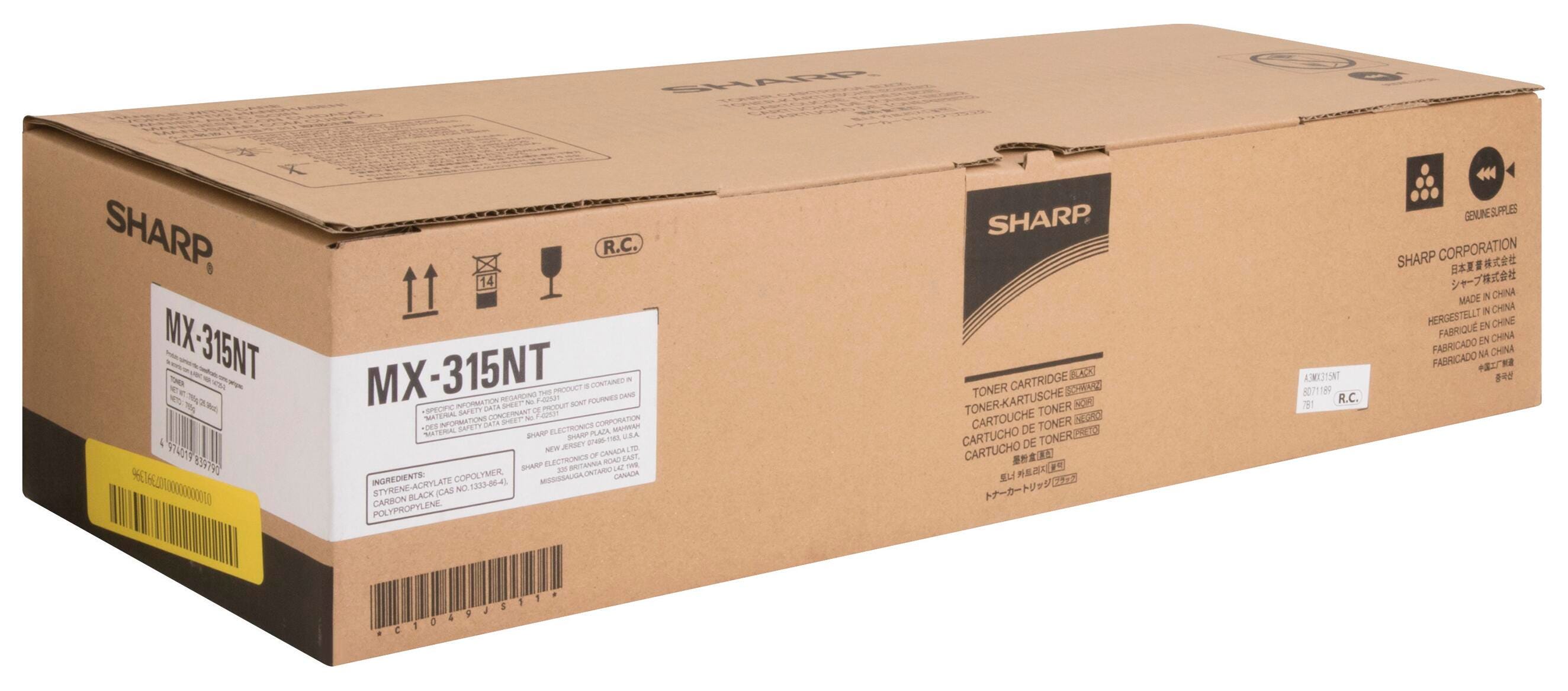 CARTRIDGE INK TONER SHARP SHRMX315NT BLACK