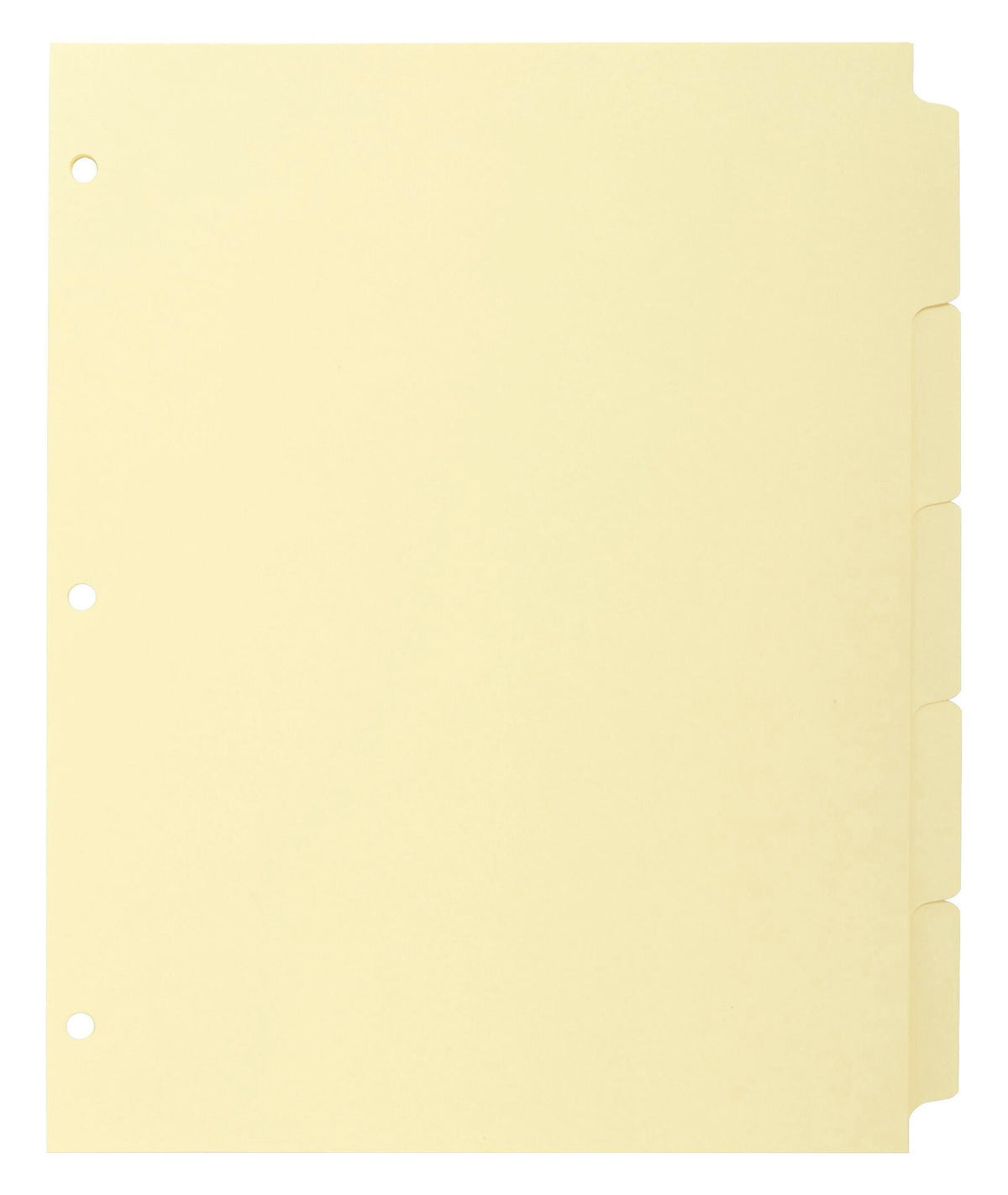 DIVIDER INDEX BLANK 5 TAB CANARY 36 SETS BSN16480