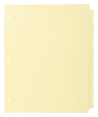 DIVIDER INDEX BLANK 8 TAB CANARY 24 SETS BSN16481