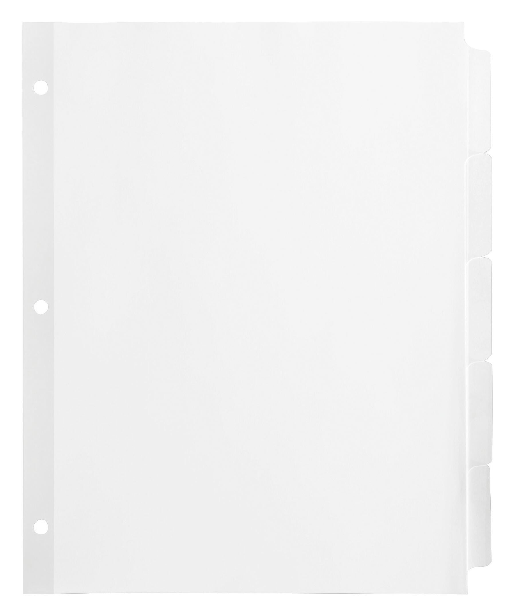 DIVIDER INDEX BLANK 5 TAB WHITE 36 SETS BSN36683