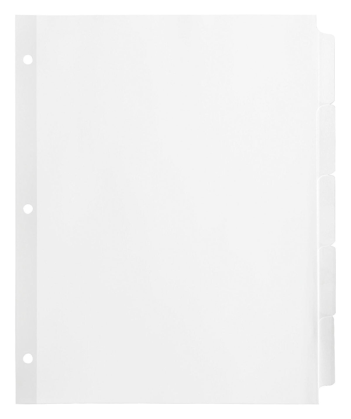 DIVIDER INDEX BLANK 5 TAB WHITE 36 SETS BSN36683