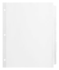 DIVIDER INDEX BLANK 5 TAB WHITE 36 SETS BSN36683