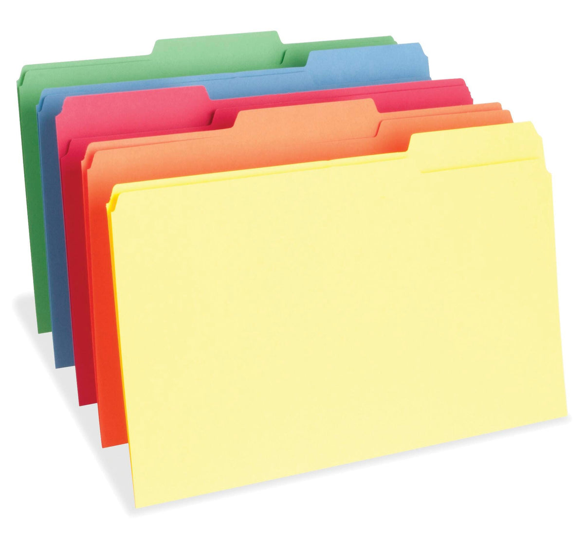 FILE FOLDER LEGAL 1/3 CUT ASST PK OF 100 BSN65781