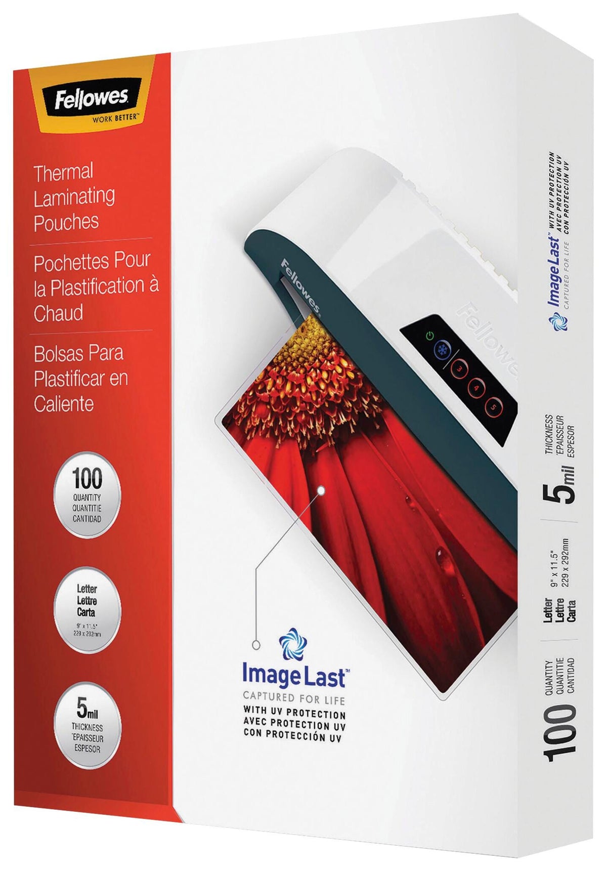 LAMINATING POUCH - LETTER SIZE - 9 X 11-1/2 IN 5 MIL PACK OF 100