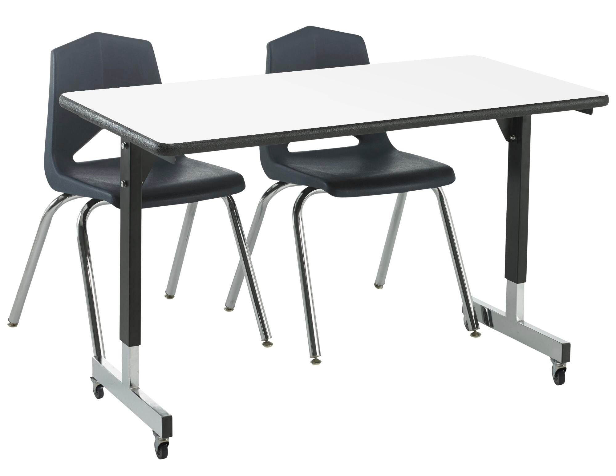TABLE - CLASSROOM SELECT - RECTANGLE PEDESTAL LEG ACTIVITY TABLE - 36 W X 24 D IN - MARKERBOARD - LOCKEDGE - SPECIFY TOP COLOR - SPECIFY EDGE COLOR - CASTER