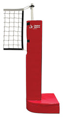GYMGLIDE PACKAGE 2-INCL- 2 GYMGLIDE UNITS-2 DELUXE UPRIGHT PADS-2 BASE PADS-1 VOLLEYBALL NET RED BASE