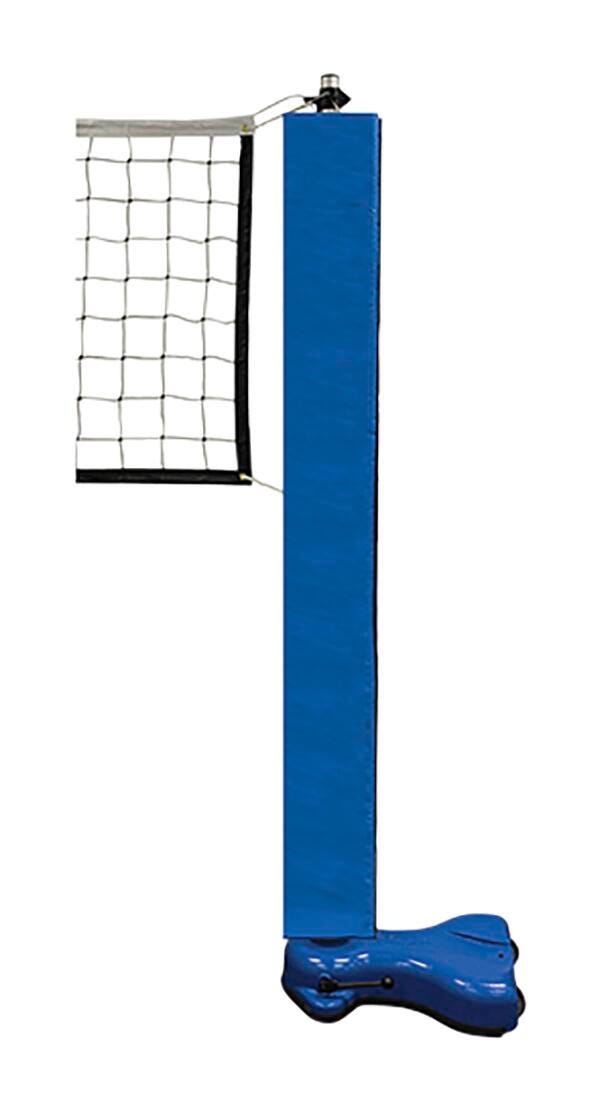 GYMGLIDE PACKAGE 1-INCL-2 GYMGUIDE UNITS-2 ECONOMY UPRIGHT PADS - 1 VOLLEYBALL NET - ROYAL BLUE BASE
