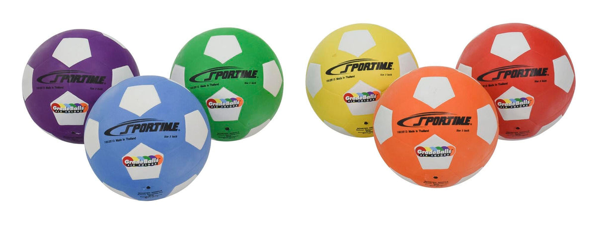 BALL SOCCER BALL SIZE 3 RUBBER SET OF 6