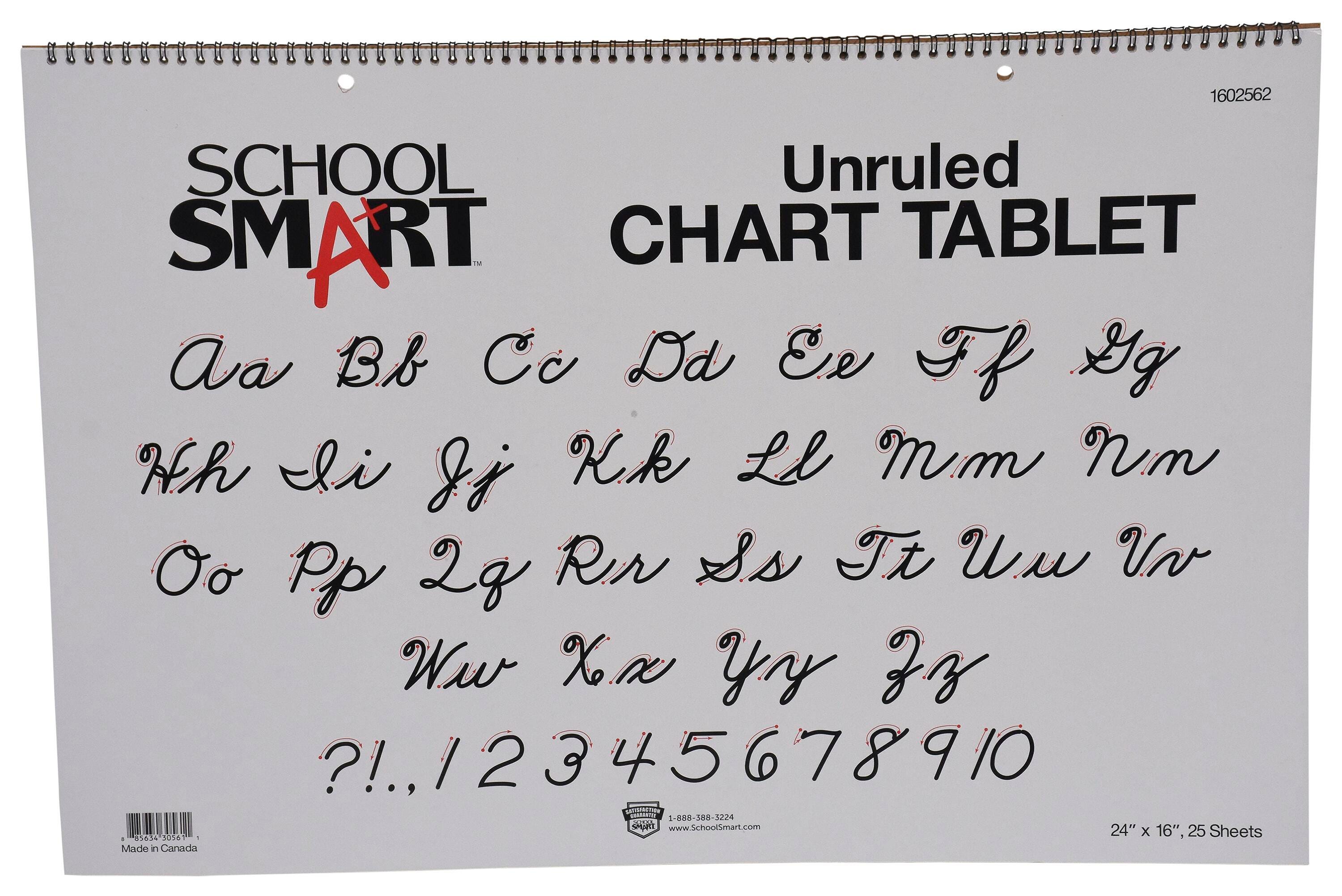 PAPER CHART 24X16 UNRULED 25 SHTS SCHOOL SMART
