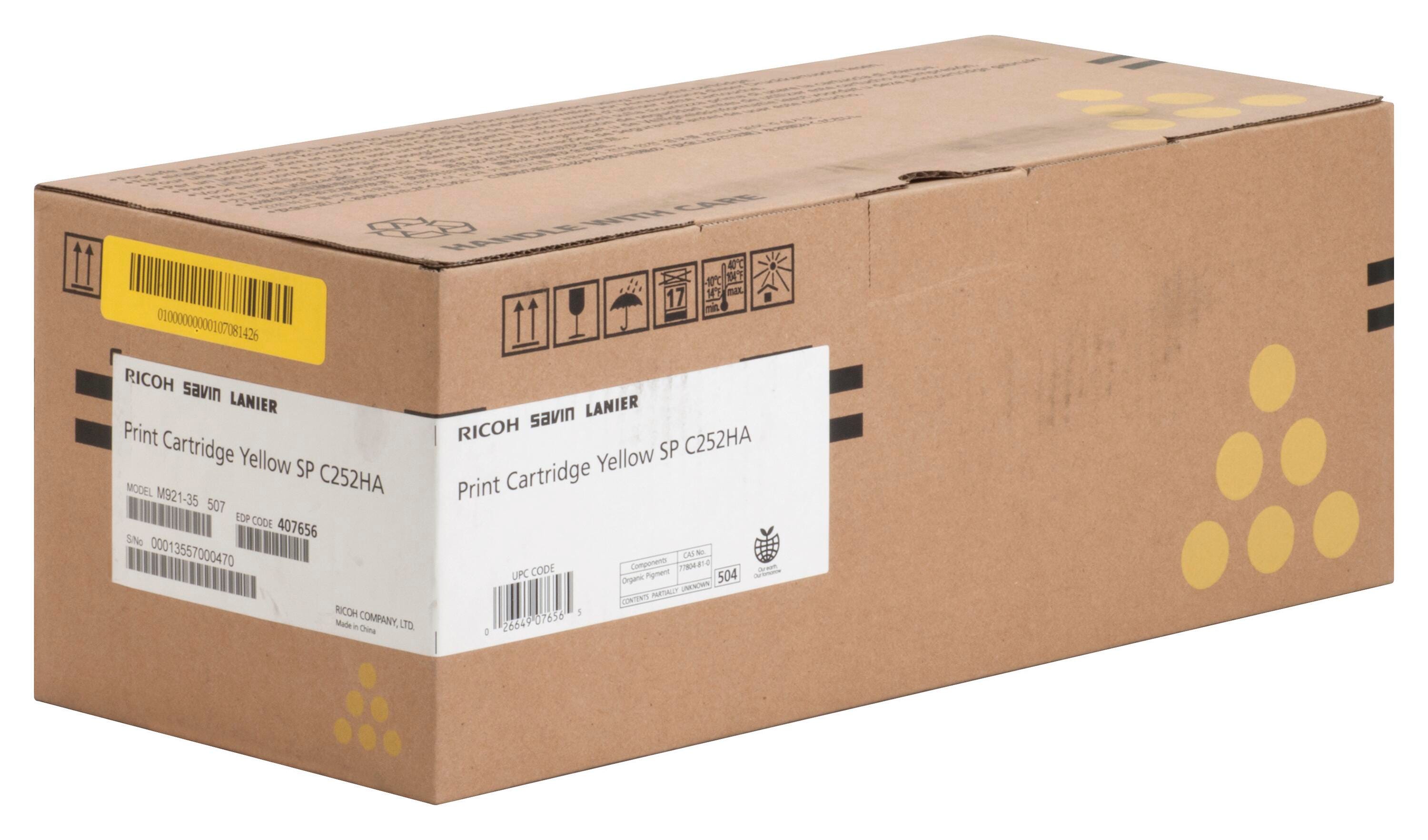 CARTRIDGE INK TONER RICOH RIC407656 YELLOW