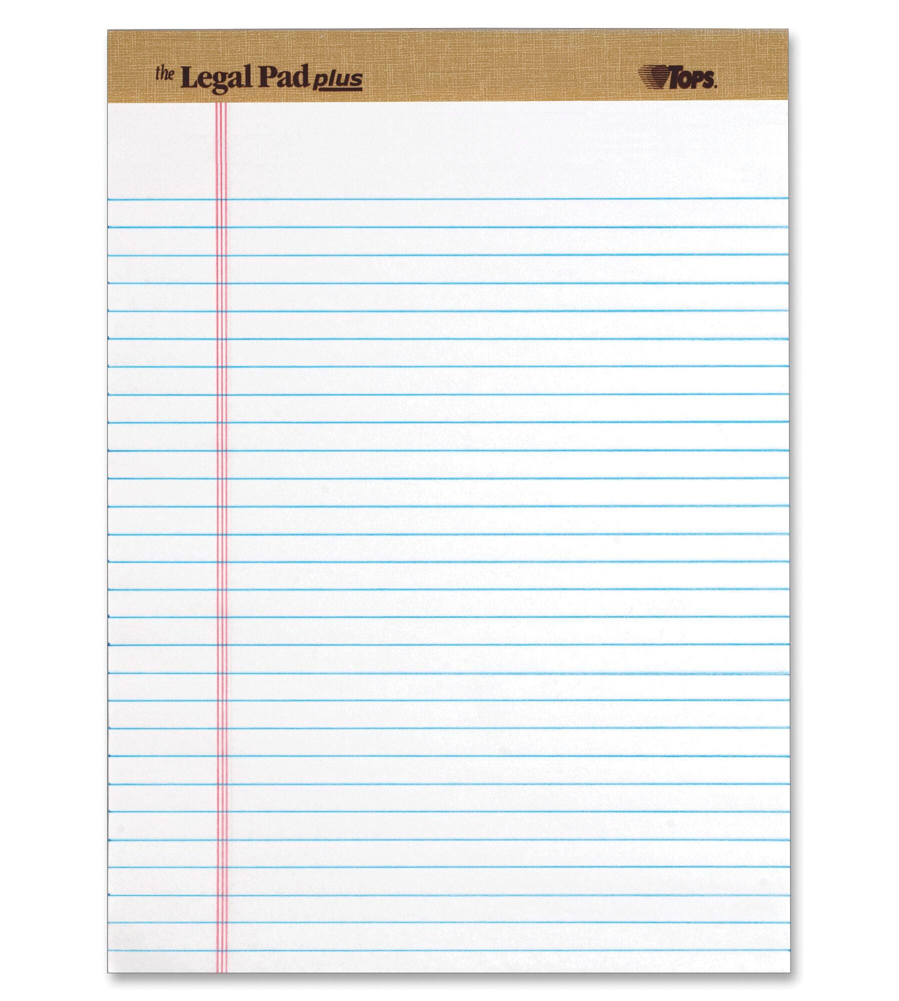 PAD LEGAL 8.5X11.75 IN WHITE 50 SHTS PK OF 12 TOP71533