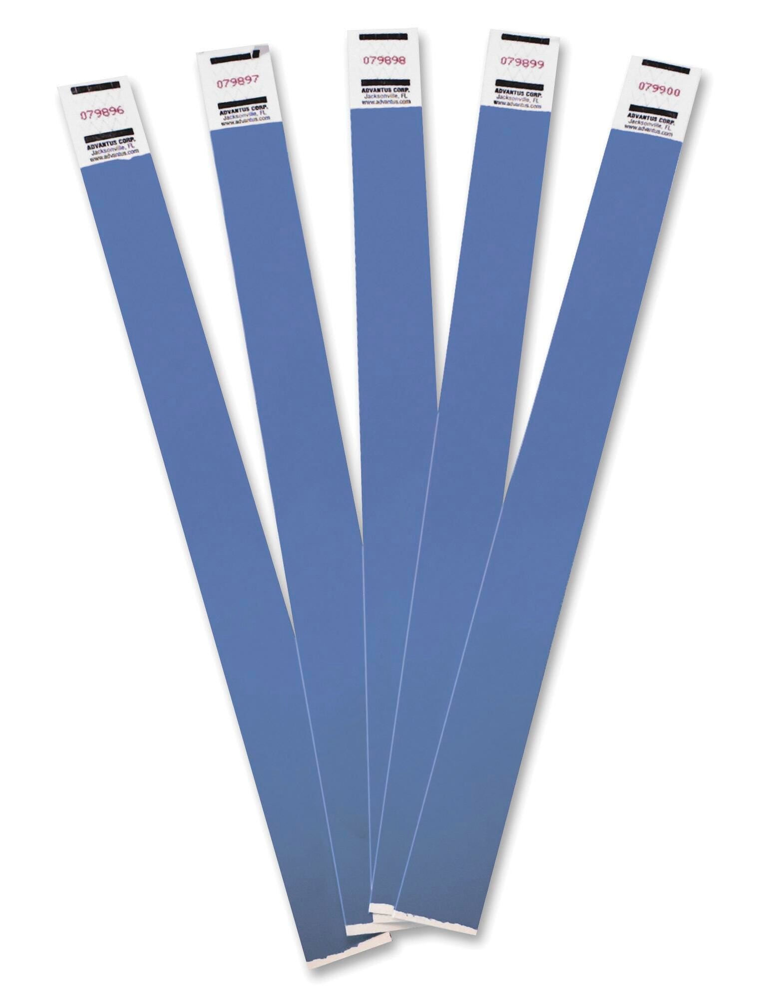 WRISTBAND - ADVANTUS TYVEK WRISTBAND 3/4 W X 9-1/2 L INCHES - BLUE - AVT75442 - PACK OF 100