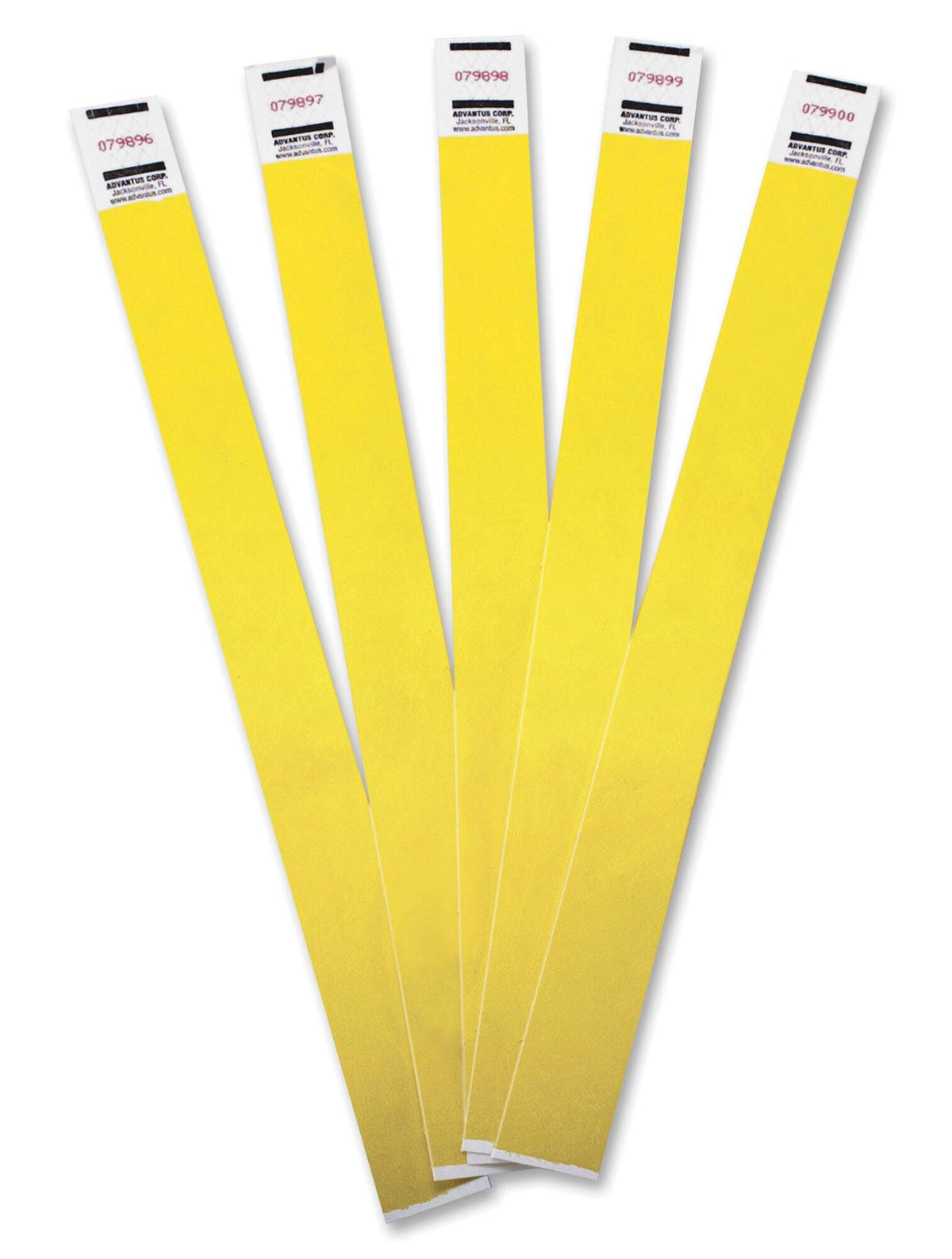 WRISTBAND - ADVANTUS TYVEK WRISTBAND 3/4 W X 9-1/2 L INCHES - YELLOW - AVT75444 - PACK OF 100