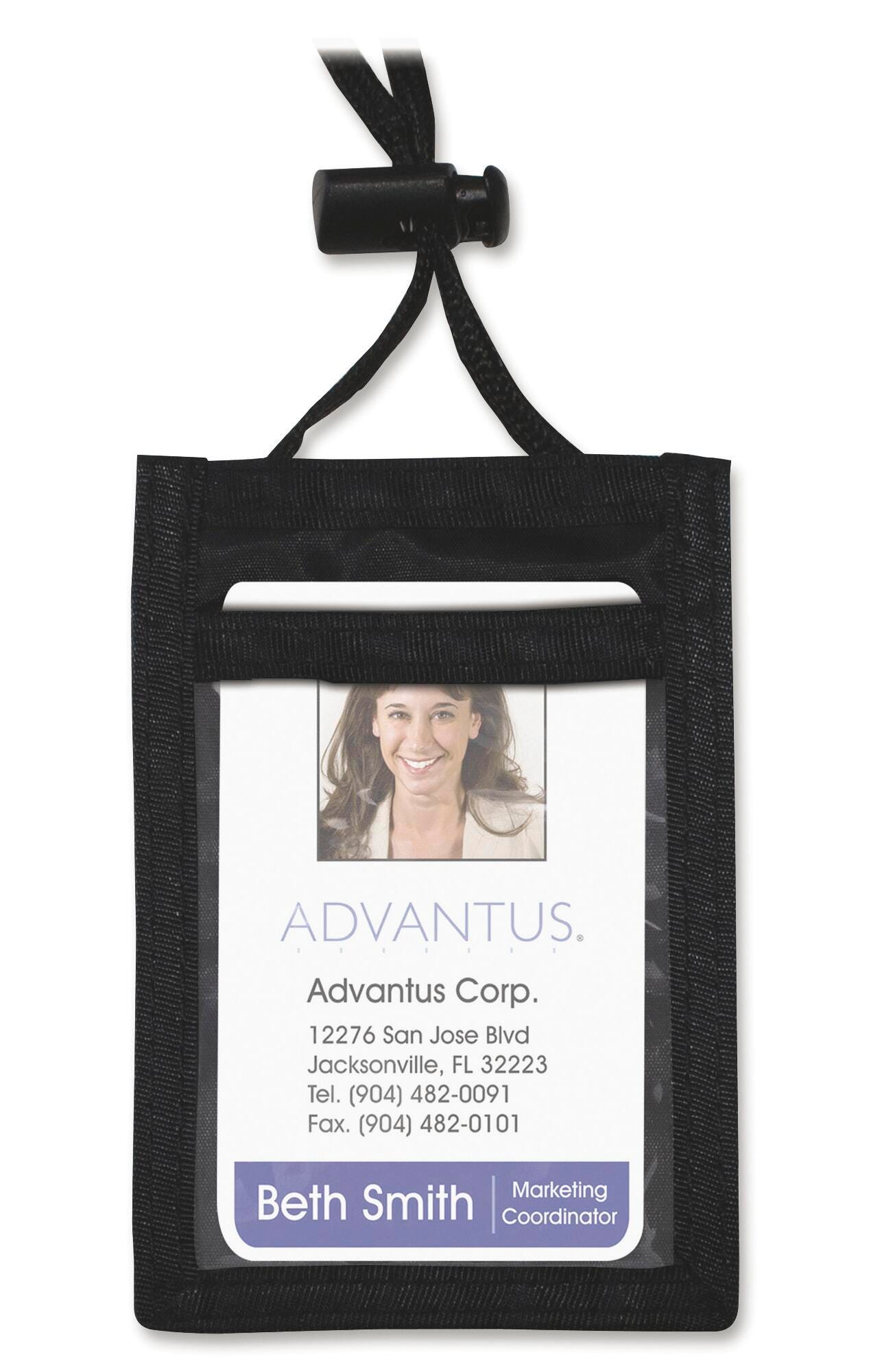 LANYARDS ID NCK VERT12 BK - AVT75453 - PACK OF 12