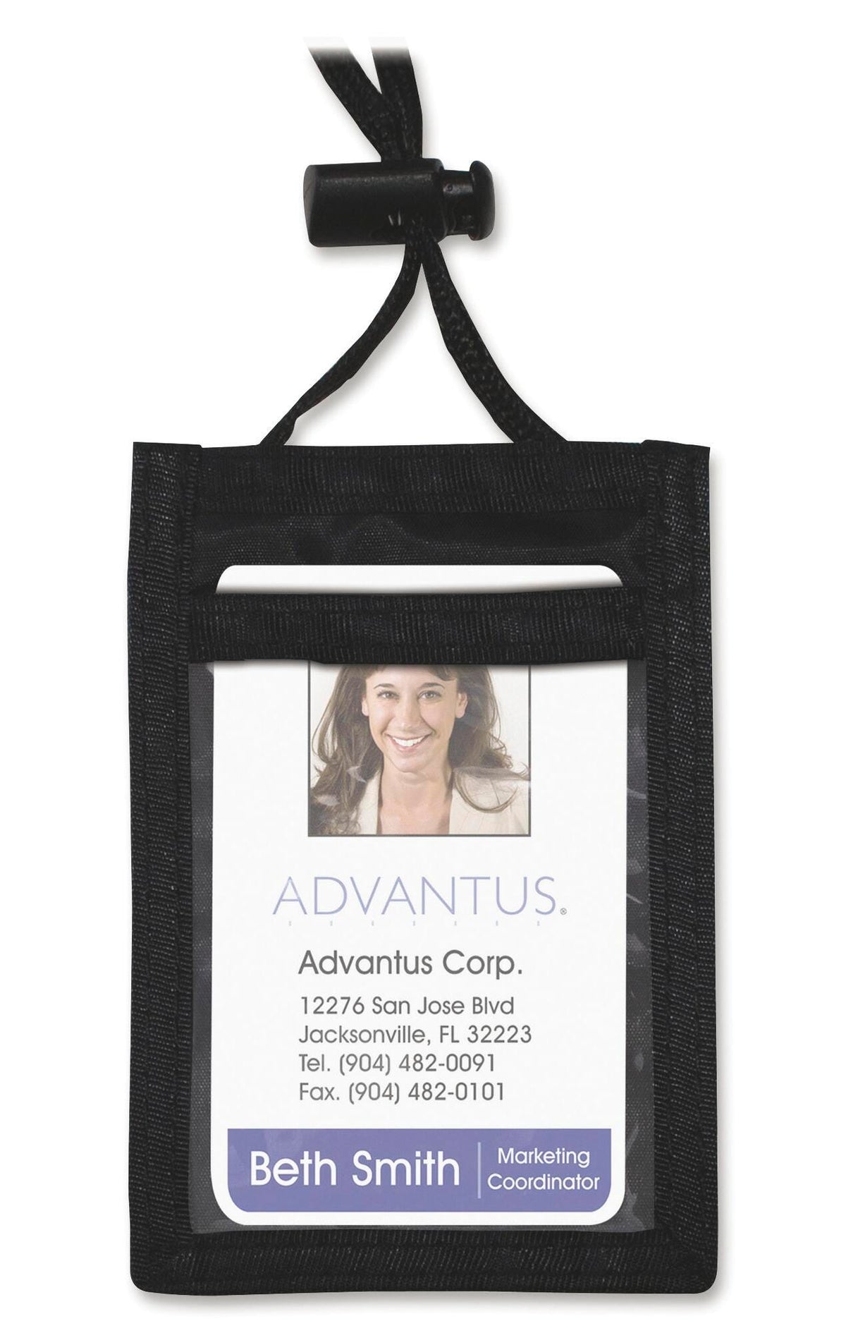 LANYARDS ID NCK VERT12 BK - AVT75453 - PACK OF 12