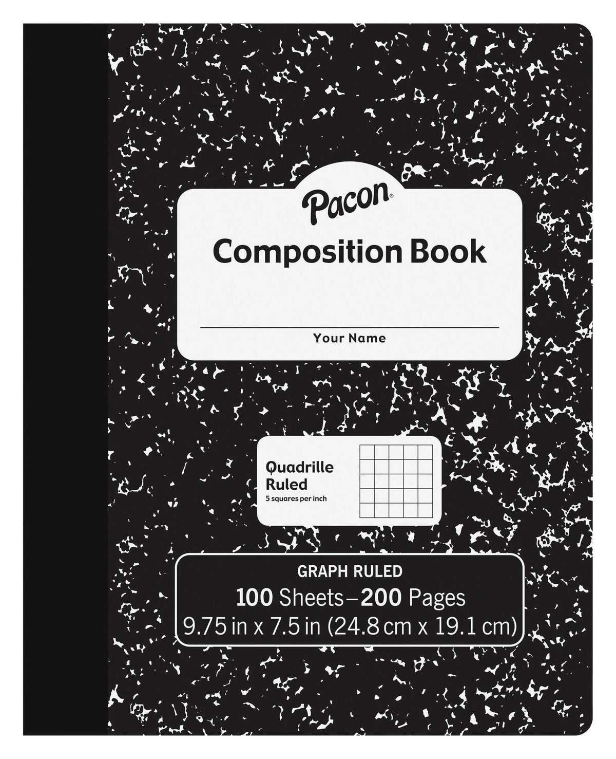 NOTEBOOK COMPOSITION - QUAD RULED - 100 SHEETS/ 1SUB - PACMMK37103