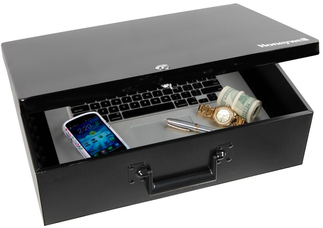 HONEYWELL 0-1/20 CU. FT. KEY LOCKING STEEL SECURITY BOX