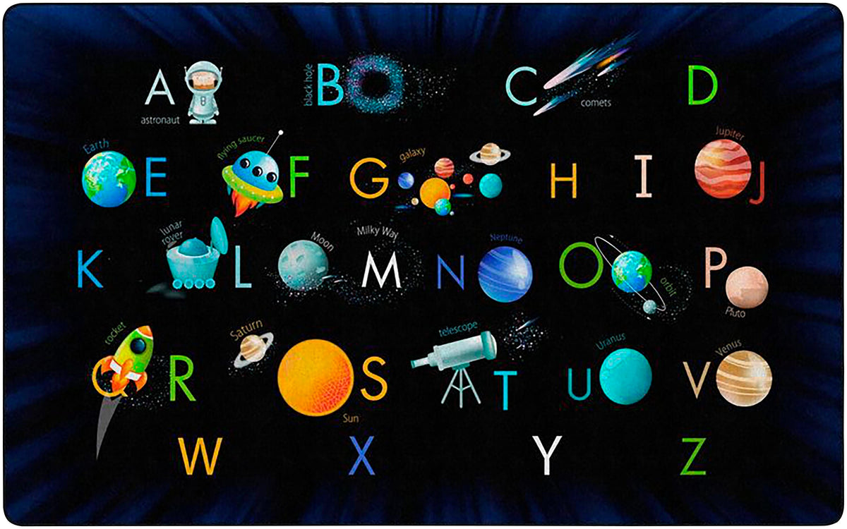 FLAGSHIP CARPETS - SPACE ABCS - 6 FT X 8 FT 4 IN RECTANGLE