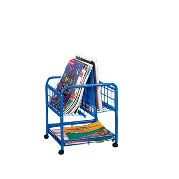 METAL BIG BOOK BROWSER RACK- BLUE