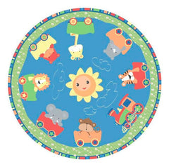 FLAGSHIP CARPETS - CUTIE TRAIN PASTEL - 5 FT ROUND