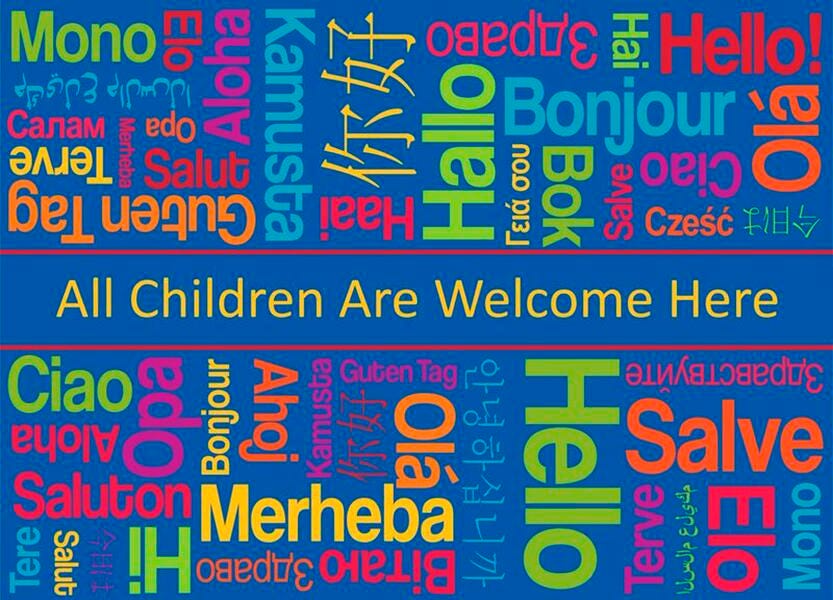 FLAGSHIP CARPETS - HELLO ALL CHILDREN - 6 FT X 8 FT 4 IN RECTANGLE