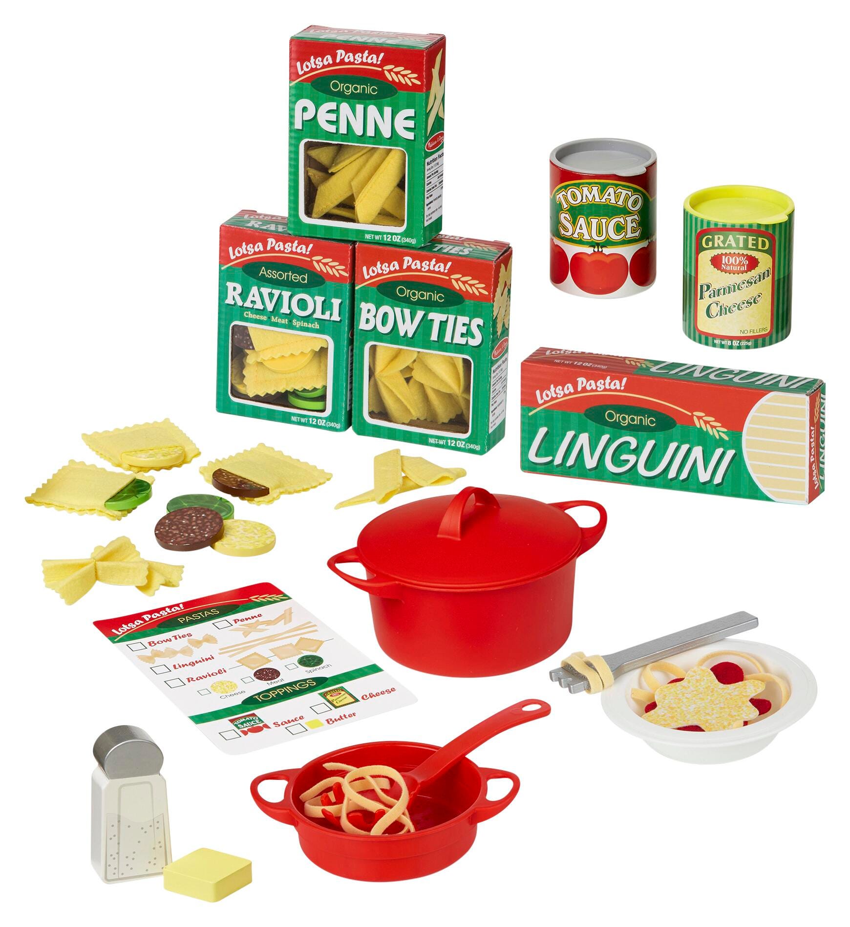 PREPARE AND SERVE PASTA PLAY SET