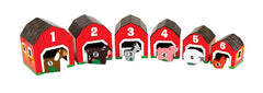 NESTING AND SORTING BARNS AND ANIMALS - SET OF 12