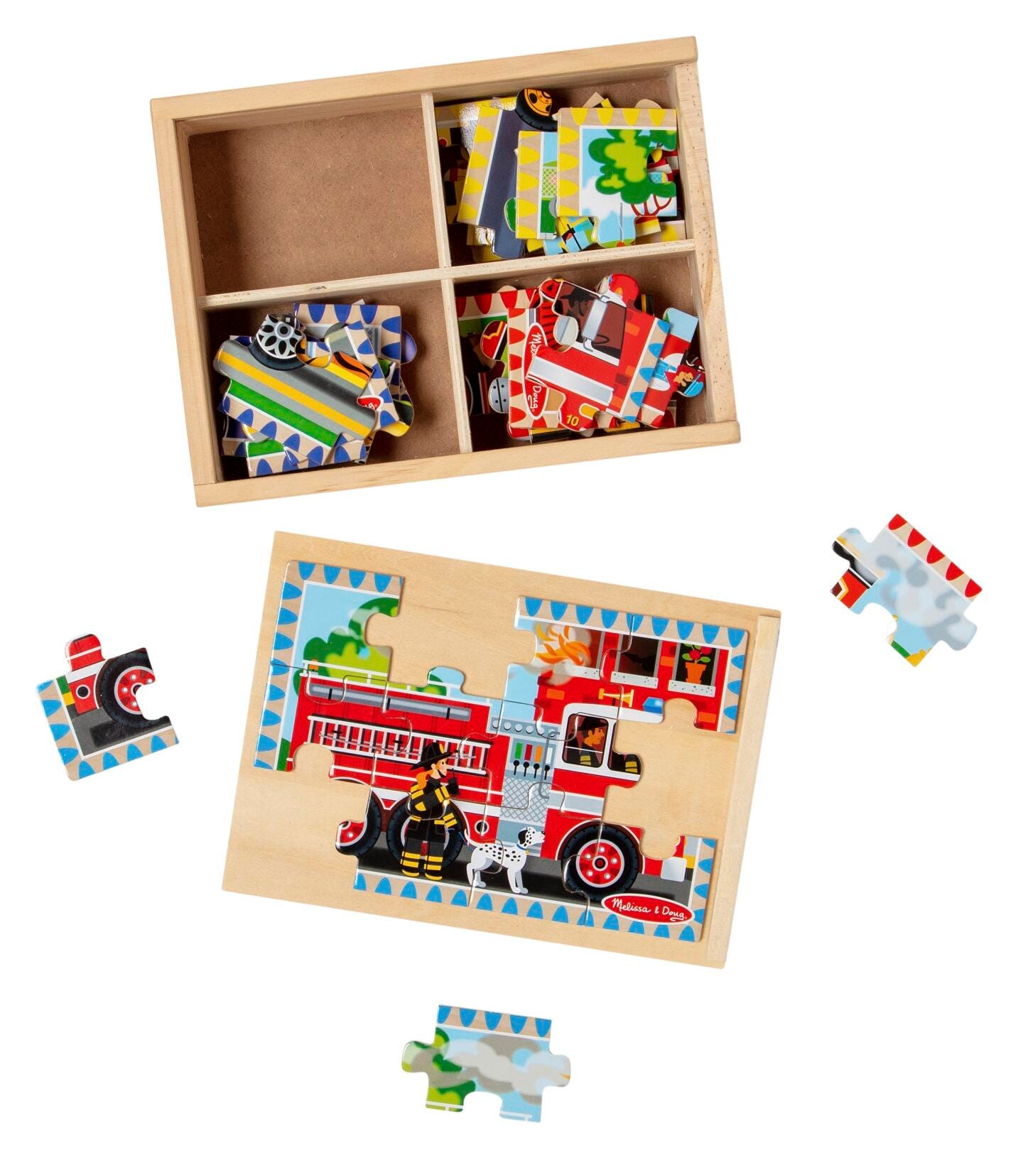 VEHICLE PUZZLES IN A BOX - SET OF 5