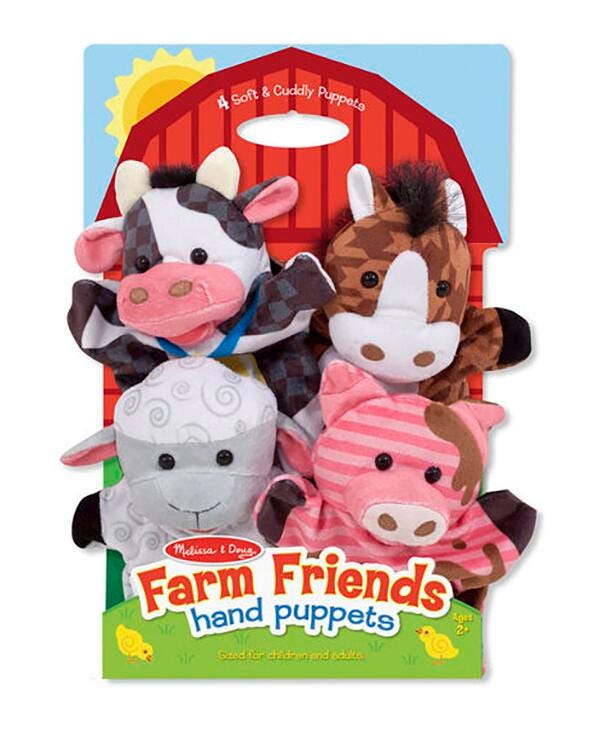 FARM FRIENDS HAND PUPPETS - SET OF 4