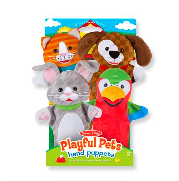 PLAYFUL PETS HAND PUPPETS - SET OF 4