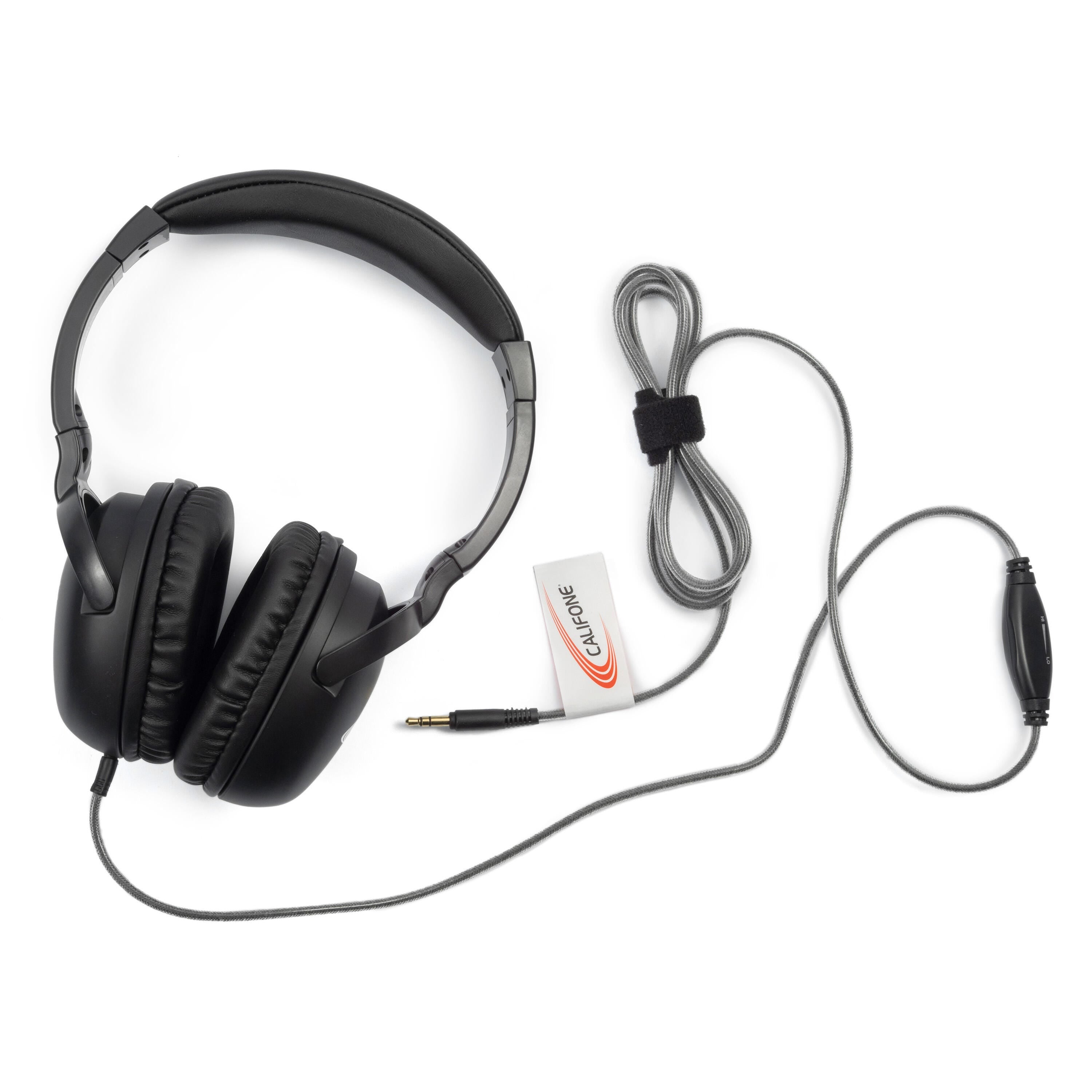 HEADPHONES OVER-EAR - 3.5MM - BLACK - CALIFONE NEOTECH PLUS 1017AV - EACH