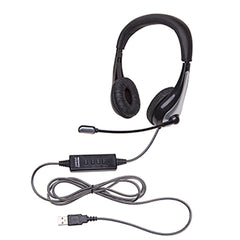 HEADSET ON-EAR W/GOOSENECK MICROPHONE - USB - BLACK - CALIFONE NEOTECH 1025MUSB - EACH