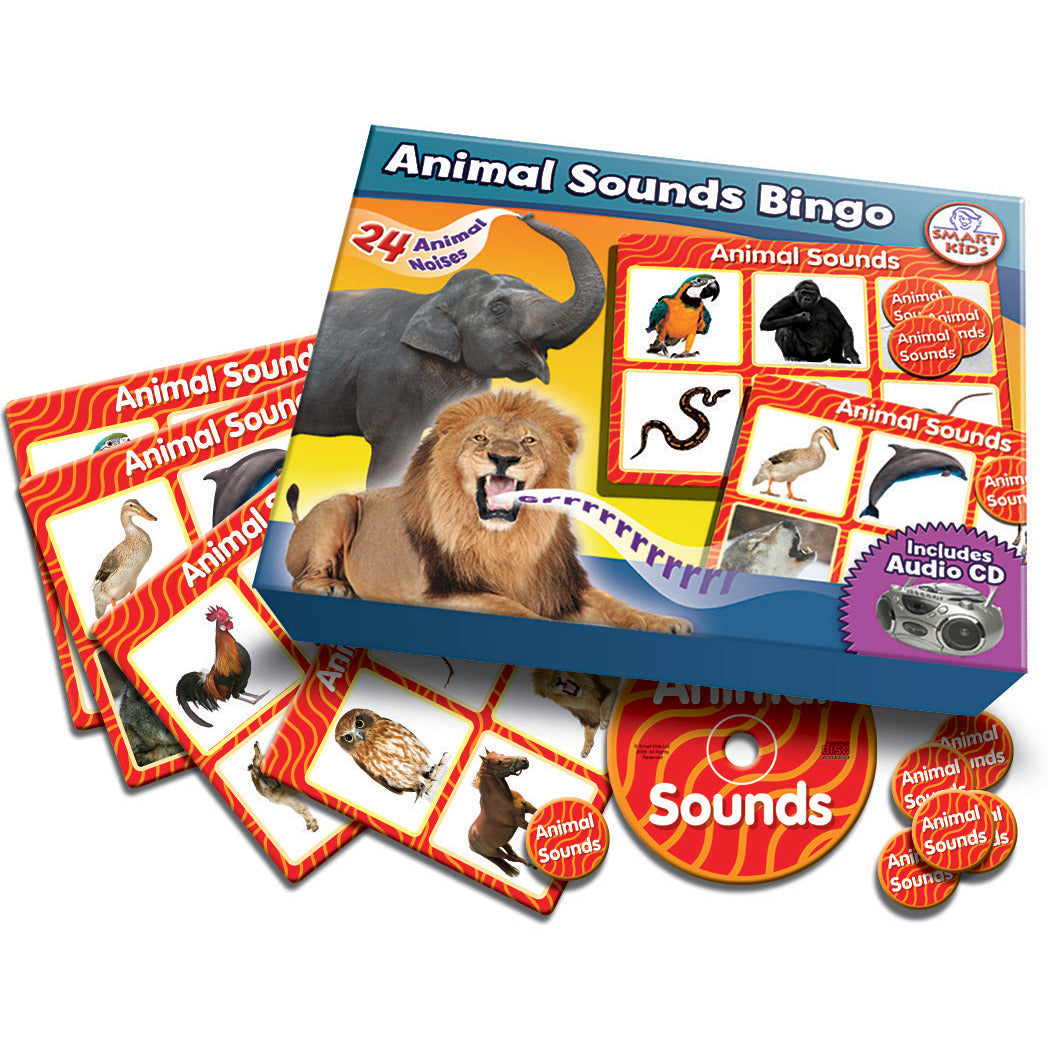 Animal Sounds Bingo. 4 Game Boards,