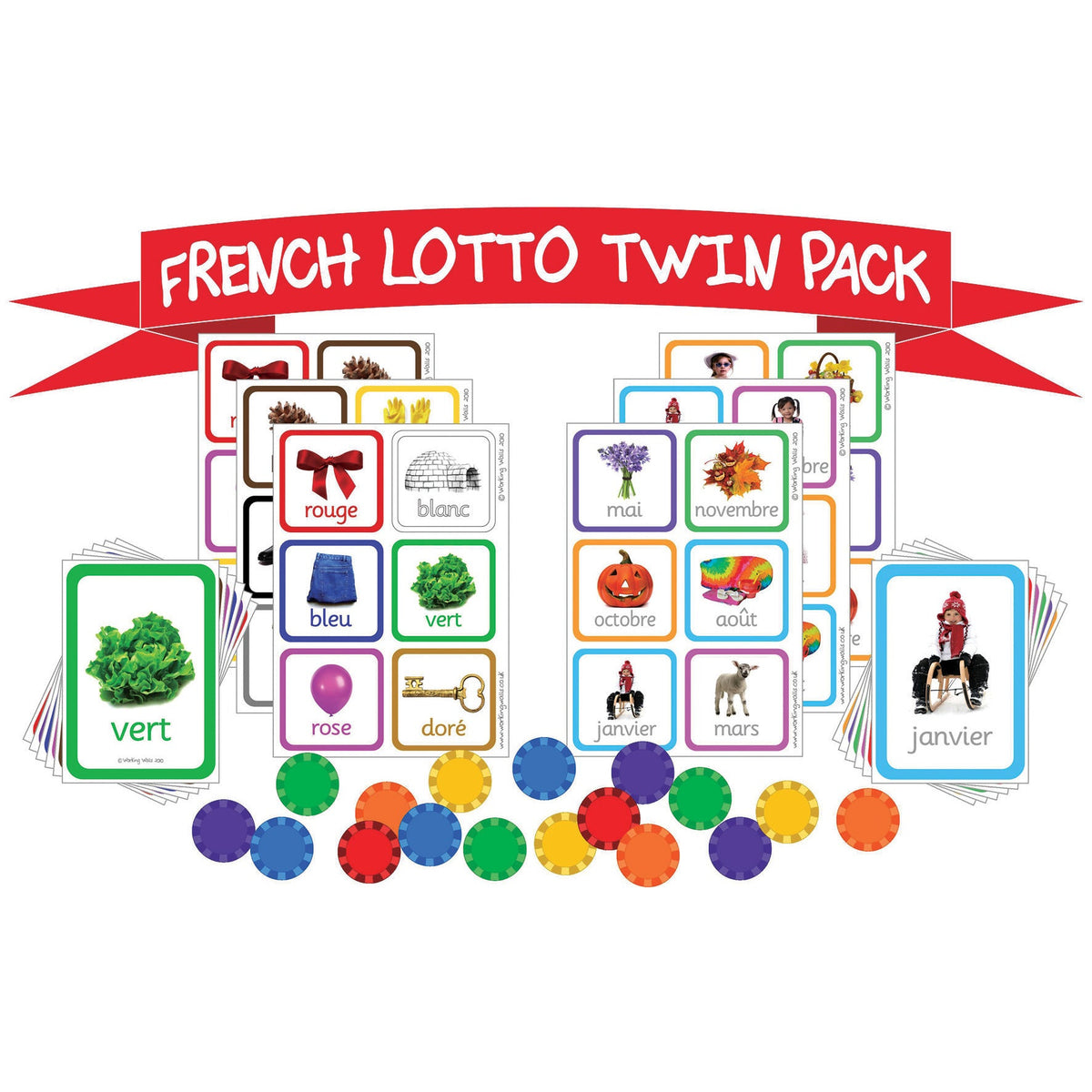 French Lotto Twin Pack Months/Cols