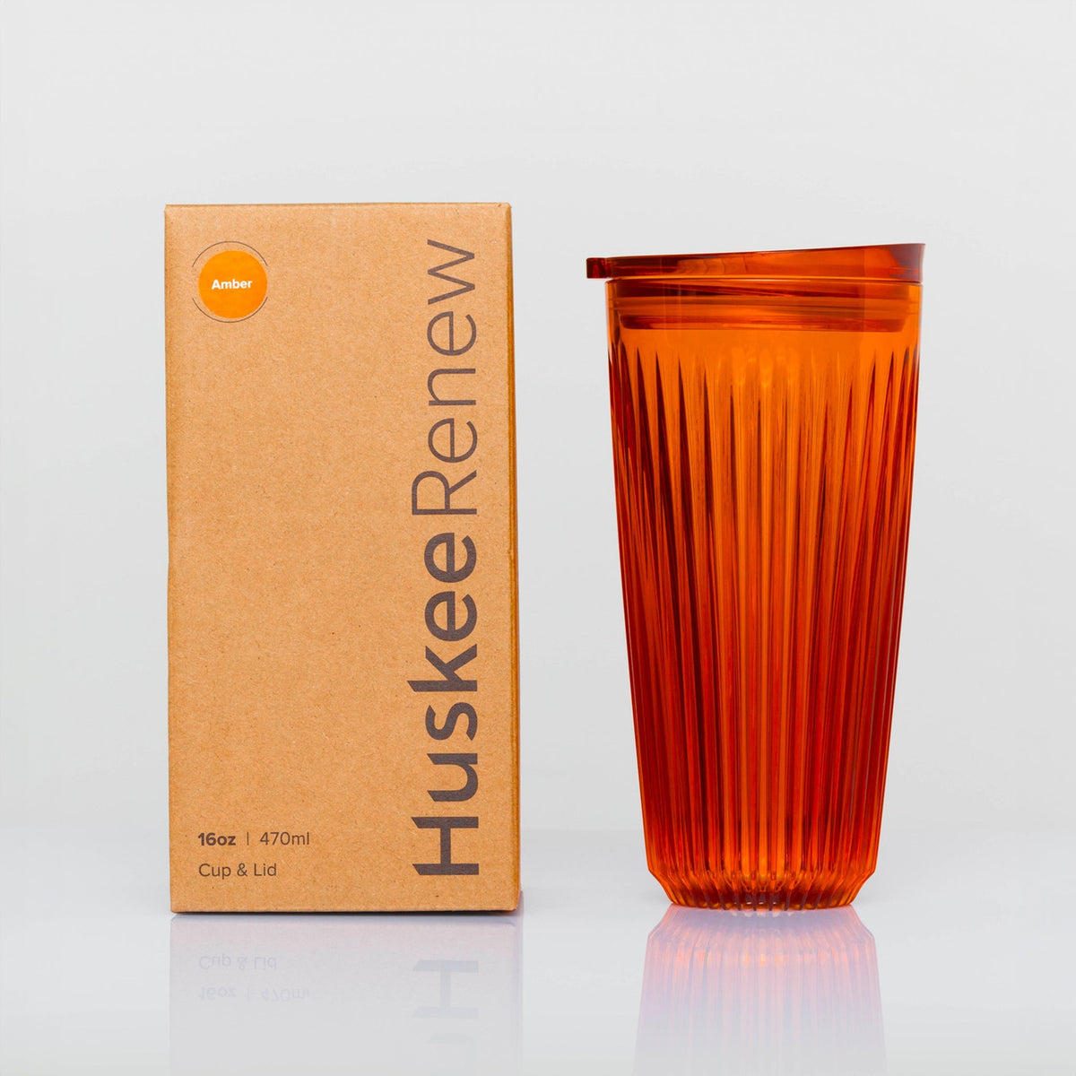 16oz HuskeeRenew Cup with Lid - Amber